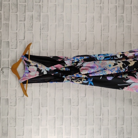 Yumi Kim Black and Blue Floral Maxi Dress - Picture 6 of 7